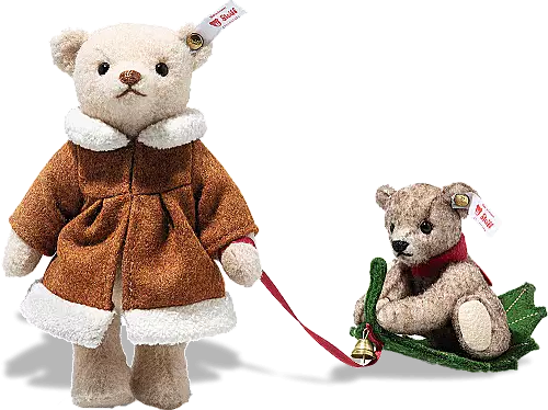 Steiff Mama with Child on Holly Express