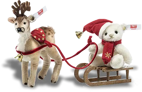 Steiff Christmas Sleigh Set - dashing through the snow