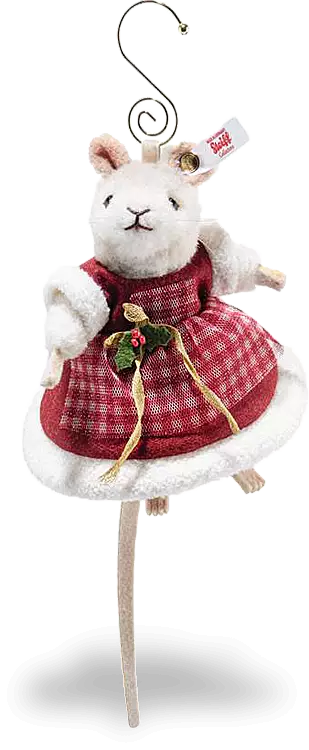 Steiff Mrs Santa Mouse Ornament