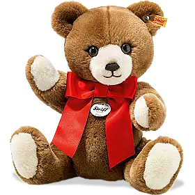 Steiff Petsy Teddy Bear with bright red bow