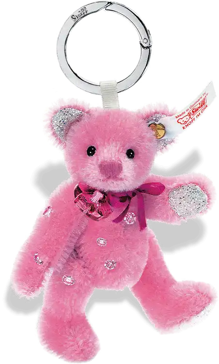 Steiff Crystal Teddy Bear Bag Pendant (pink)