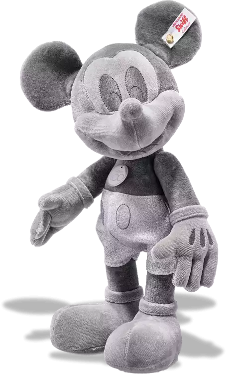 Steiff Disney Mickey Mouse in monochrome Platinum colour