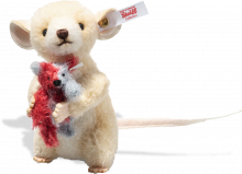 click to see Steiff  Lina Mouse With Harlequin Bear in detail