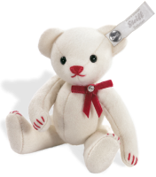 click to see Steiff  White Felt Teddy Bear in detail