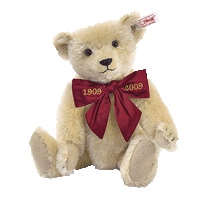 click to see Steiff  Margarete's Light Blond Teddy Bear - 1909-2009  - 28cm - in detail