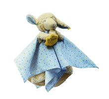 click to see Steiff  Lamb Comforter Holding A Bright Yellow Star  - 26cms  (ne in detail